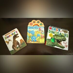 Interactive Toddler Dinosaur Books | Set of 3
